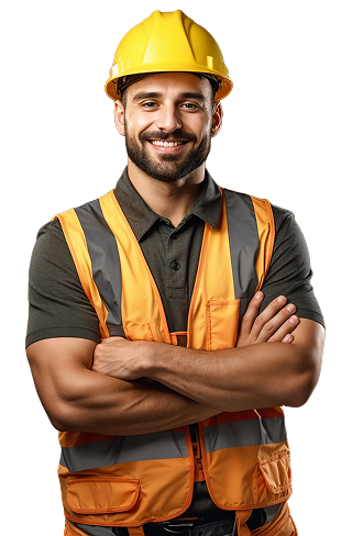 CIMMCO Engineering site engineer in safety gear
